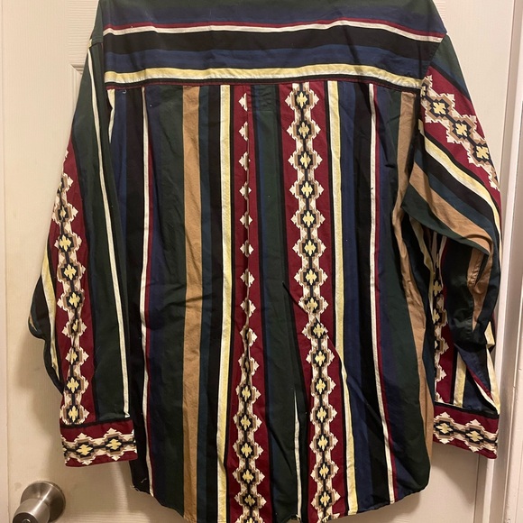 Salty dog weathered, poplin Aztec shirt for men size large - Picture 5 of 9